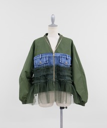 DOLLUPOOPS（ドールアップウップス）の「チュールミックスMA-1ブルゾン（MA-1）」