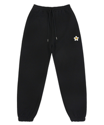 GRAVER（グレーバー）の「[UNISEX] Flower dot embroidered Sweat jogger pants_black（スウェットパンツ）」