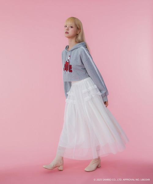 sanrio(サンリオ)の「【HELLO KITTY】ハローキティコラボ リボン付き ボリュームチュールスカート(スカート・レディース・レッド/ホワイト・FREE)」の8枚目の写真