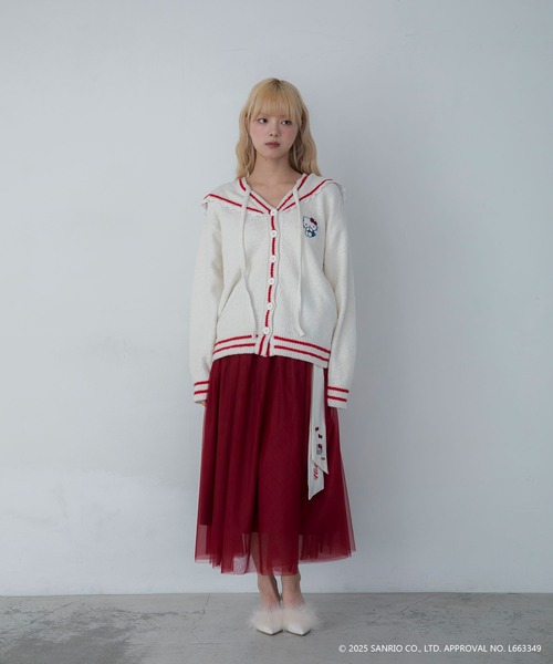 sanrio(サンリオ)の「【HELLO KITTY】ハローキティコラボ リボン付き ボリュームチュールスカート(スカート・レディース・レッド/ホワイト・FREE)」の16枚目の写真