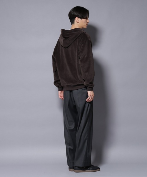 NANO universe（ナノユニバース）の「クロコ加工フリース ZIPパーカ（パーカー・メンズ・ブラック/ブラウン・M/L）」の9枚目の写真