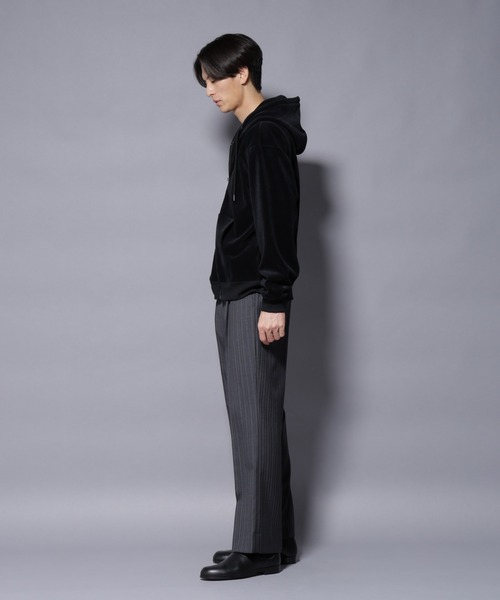 NANO universe（ナノユニバース）の「クロコ加工フリース ZIPパーカ（パーカー・メンズ・ブラック/ブラウン・M/L）」の15枚目の写真