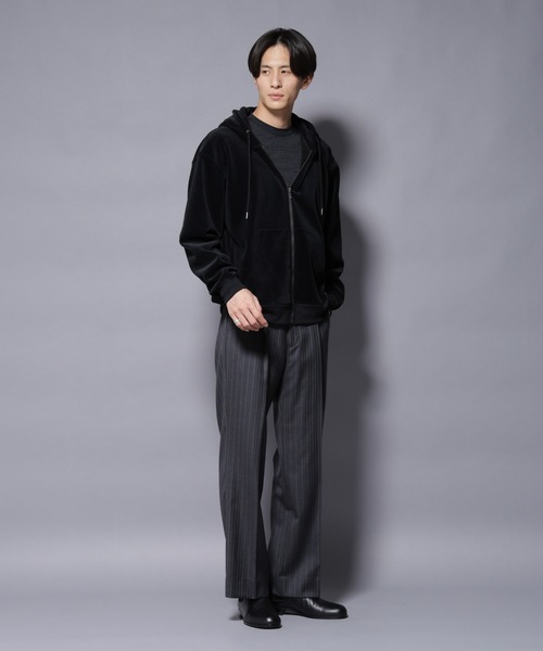 NANO universe（ナノユニバース）の「クロコ加工フリース ZIPパーカ（パーカー・メンズ・ブラック/ブラウン・M/L）」の14枚目の写真