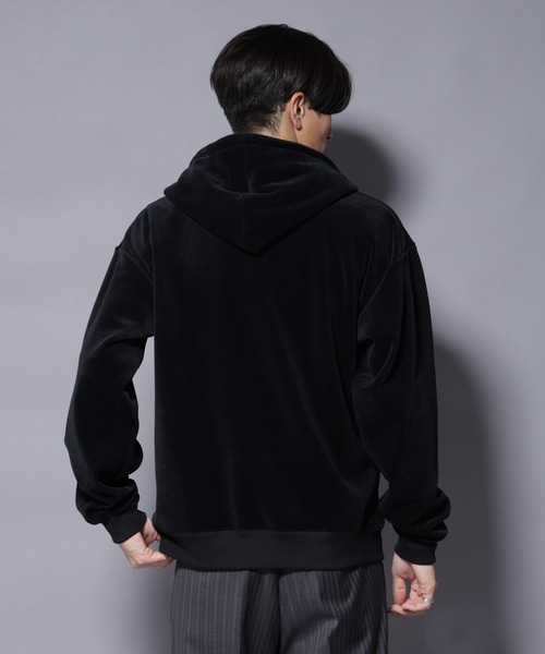 NANO universe（ナノユニバース）の「クロコ加工フリース ZIPパーカ（パーカー・メンズ・ブラック/ブラウン・M/L）」の12枚目の写真