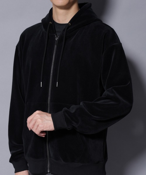NANO universe（ナノユニバース）の「クロコ加工フリース ZIPパーカ（パーカー・メンズ・ブラック/ブラウン・M/L）」の21枚目の写真
