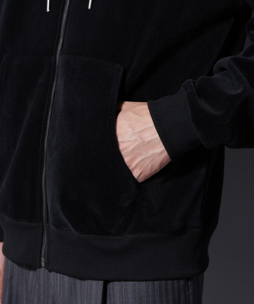 セール】クロコ加工フリース ZIPパーカ（パーカー）｜NANO universe