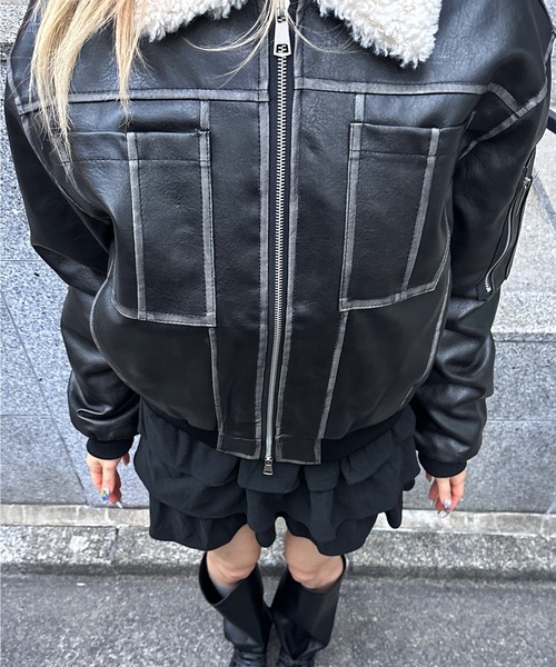 (^^) classic ジャケット ジュディン Vintage faux leather jacket【JD】（ブルゾン）｜Judin（ジュディン