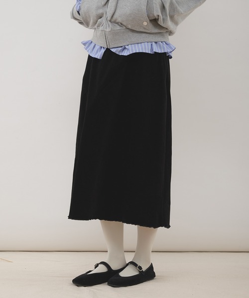 MUHET（ミュエータ）の「assorted bias detail skirt / アソートバイアススカート（スカート・レディース・ブラック/ブラウン・MEDIUM/LARGE）」の2枚目の写真
