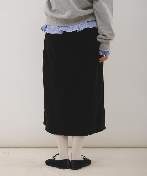MUHET（ミュエータ）の「assorted bias detail skirt / アソートバイアススカート（スカート・レディース・ブラック/ブラウン・MEDIUM/LARGE）」の14枚目の写真