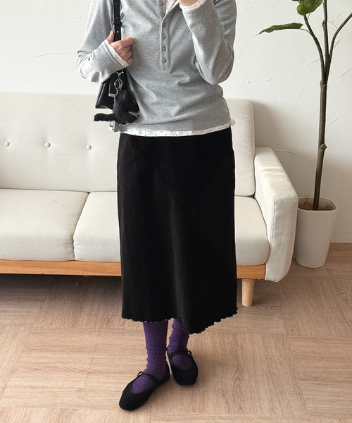 MUHET（ミュエータ）の「assorted bias detail skirt / アソートバイアススカート（スカート・レディース・ブラック/ブラウン・MEDIUM/LARGE）」の11枚目の写真
