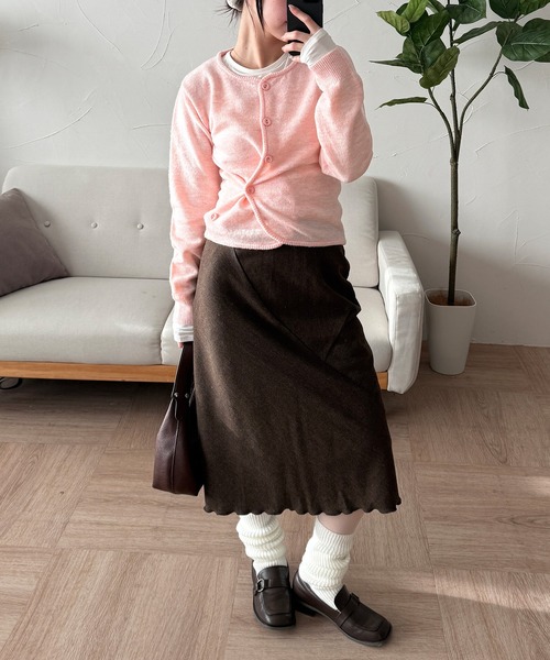 MUHET（ミュエータ）の「assorted bias detail skirt / アソートバイアススカート（スカート・レディース・ブラック/ブラウン・MEDIUM/LARGE）」の4枚目の写真