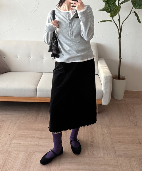 MUHET（ミュエータ）の「assorted bias detail skirt / アソートバイアススカート（スカート・レディース・ブラック/ブラウン・MEDIUM/LARGE）」の12枚目の写真