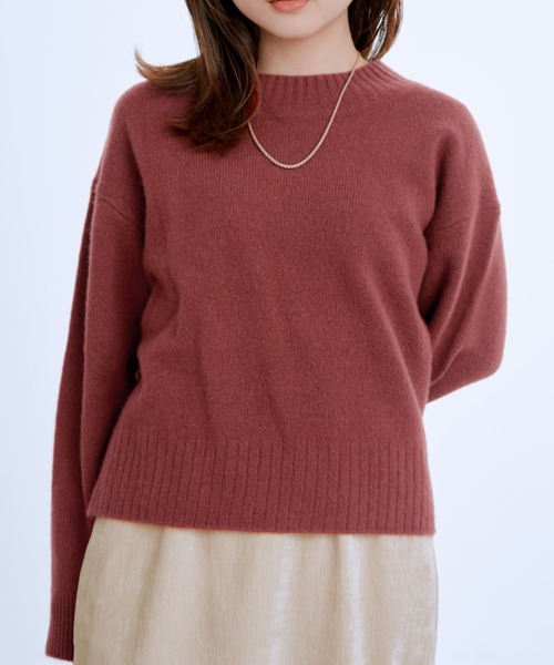 COHINA(コヒナ)の「ウールカシミヤボトルネックニット 【低身長・小柄女性】(ニット/セーター・レディース・ブルー/イエロー/ベージュ/レッド・ONE SIZE)」の4枚目の写真