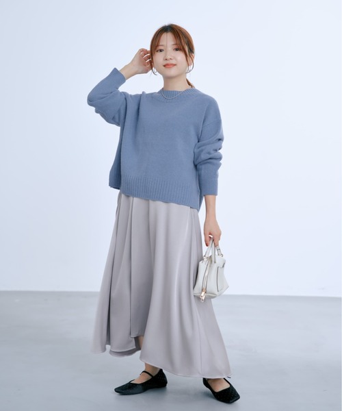 COHINA(コヒナ)の「ウールカシミヤボトルネックニット 【低身長・小柄女性】(ニット/セーター・レディース・ブルー/イエロー/ベージュ/レッド・ONE SIZE)」の18枚目の写真