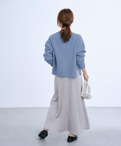 COHINA(コヒナ)の「ウールカシミヤボトルネックニット 【低身長・小柄女性】(ニット/セーター・レディース・ブルー/イエロー/ベージュ/レッド・ONE SIZE)」の19枚目の写真