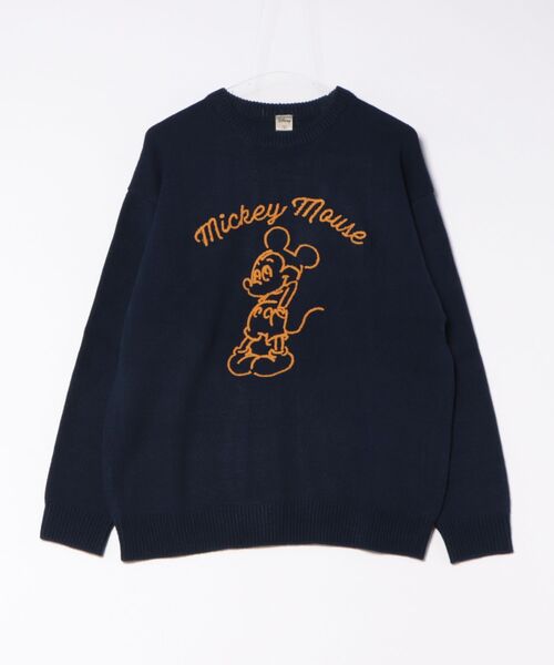Disney(ディズニー)の「【 Disney 】 刺繍&シャギー ジャガードバルキーニット 25W11(ニット/セーター・レディース・グレイッシュベージュ/ネイビー・LARGE/MEDIUM/X-LARGE)」の2枚目の写真