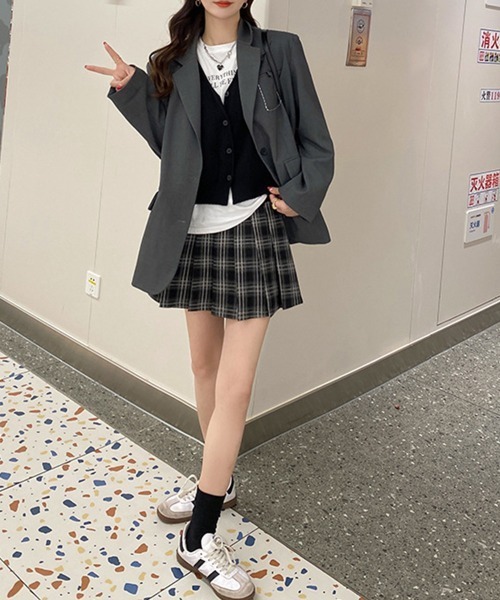 Miniministore（ミニミニストア）の「リブニットベスト前開きニットジレVネック（ベスト・レディース・マスタード/ライトベージュ/ダークベージュ/アイボリー/ブラック・FREE）」の15枚目の写真
