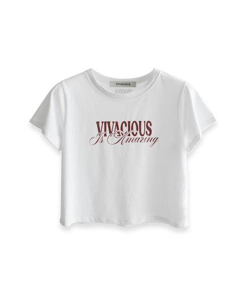 Vivacious（ビバシャス）の「Chill Crop Tee WHITE x RED（Tシャツ/カットソー・レディース・ホワイト・SMALL/MEDIUM）」の4枚目の写真