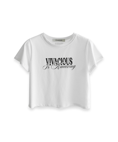 Vivacious（ビバシャス）の「Chill Crop Tee WHITE x RED（Tシャツ/カットソー・レディース・ホワイト・SMALL/MEDIUM）」の6枚目の写真