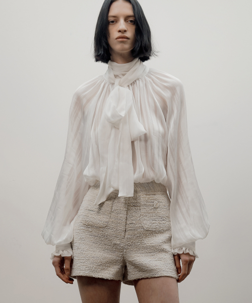 UNTAGE（アンテージ）の「ブークレツイードショートパンツ[ホワイト(WOMAN)]_UWS-FP06（その他パンツ・レディース・その他・SMALL/MEDIUM）」の2枚目の写真