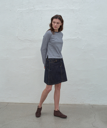 Classic Cotton Skirt_Indigo Blue