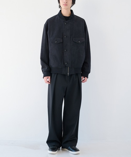 UJOH(ウジョー)の「【UJOH HOMME】別注 4 Pockets Zip-up Rib Blouson(ブルゾン・メンズ・ブラック/ブラウン/アイボリー・4/5)」の21枚目の写真