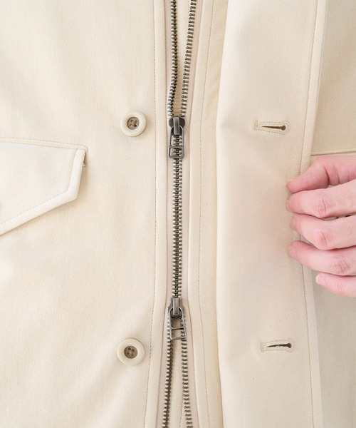 UJOH(ウジョー)の「【UJOH HOMME】別注 4 Pockets Zip-up Rib Blouson(ブルゾン・メンズ・ブラック/ブラウン/アイボリー・4/5)」の18枚目の写真