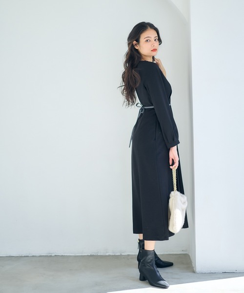 12Twelve Agenda(トゥエルブ アジェンダ)の「配色パイピングカットソーフレアワンピース(ワンピース・レディース・ブラック/グレイッシュベージュ/ミント・M)」の12枚目の写真