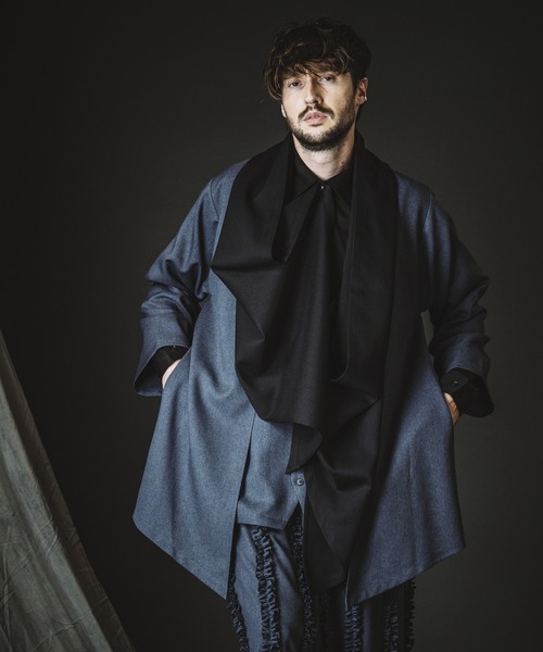 NO ID.(ノーアイディ)の「【NO ID.】Flexible Layered Gown / フレキシブル レイヤード ガウン(カーディガン/ボレロ・メンズ・ブラック/その他22/グレー・ONE SIZE)」の4枚目の写真