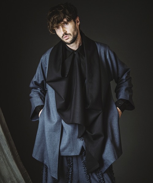 NO ID.(ノーアイディ)の「【NO ID.】Flexible Layered Gown / フレキシブル レイヤード ガウン(カーディガン/ボレロ・メンズ・ブラック/その他22/グレー・ONE SIZE)」の9枚目の写真