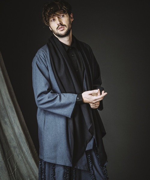 NO ID.(ノーアイディ)の「【NO ID.】Flexible Layered Gown / フレキシブル レイヤード ガウン(カーディガン/ボレロ・メンズ・ブラック/その他22/グレー・ONE SIZE)」の10枚目の写真