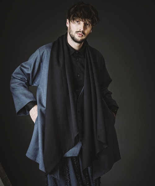NO ID.(ノーアイディ)の「【NO ID.】Flexible Layered Gown / フレキシブル レイヤード ガウン(カーディガン/ボレロ・メンズ・ブラック/その他22/グレー・ONE SIZE)」の11枚目の写真