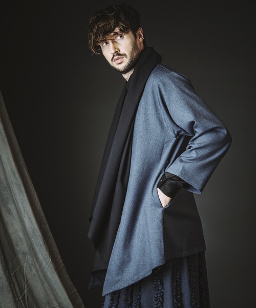 NO ID.(ノーアイディ)の「【NO ID.】Flexible Layered Gown / フレキシブル レイヤード ガウン(カーディガン/ボレロ・メンズ・ブラック/その他22/グレー・ONE SIZE)」の12枚目の写真