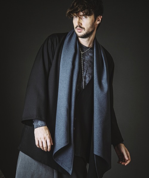NO ID.(ノーアイディ)の「【NO ID.】Flexible Layered Gown / フレキシブル レイヤード ガウン(カーディガン/ボレロ・メンズ・ブラック/その他22/グレー・ONE SIZE)」の5枚目の写真
