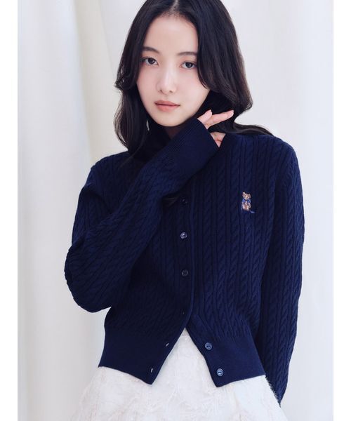 リボンベアニットカーディガン（カーディガン/ボレロ）｜SNIDEL