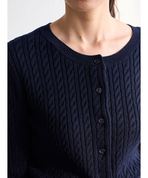 SNIDEL(スナイデル)の「リボンベアニットカーディガン(カーディガン/ボレロ・レディース・アイボリー/ネイビー/レッド・F)」の14枚目の写真