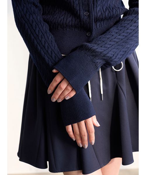 SNIDEL(スナイデル)の「リボンベアニットカーディガン(カーディガン/ボレロ・レディース・アイボリー/ネイビー/レッド・F)」の4枚目の写真