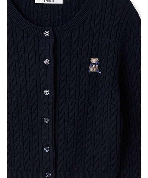 SNIDEL(スナイデル)の「リボンベアニットカーディガン(カーディガン/ボレロ・レディース・アイボリー/ネイビー/レッド・F)」の6枚目の写真