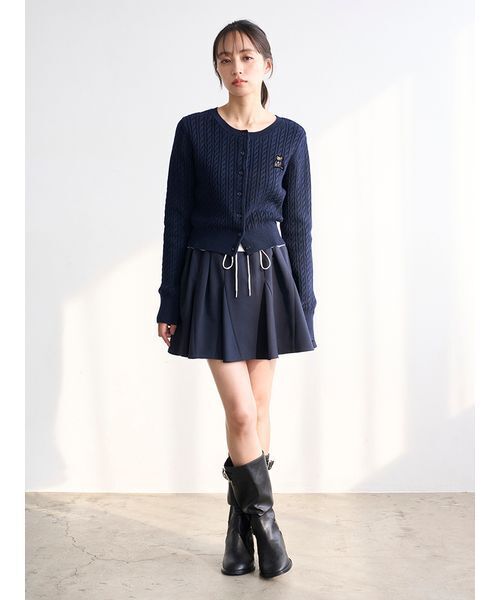 SNIDEL(スナイデル)の「リボンベアニットカーディガン(カーディガン/ボレロ・レディース・アイボリー/ネイビー/レッド・F)」の7枚目の写真