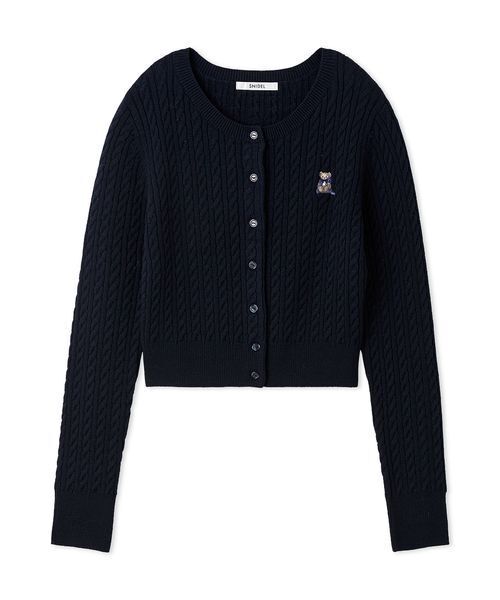 SNIDEL(スナイデル)の「リボンベアニットカーディガン(カーディガン/ボレロ・レディース・アイボリー/ネイビー/レッド・F)」の8枚目の写真