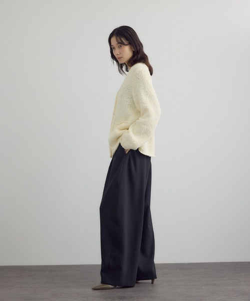 SALON adam et rope'(サロン アダム エ ロペ)の「トレビラツイルカービーパンツ(その他パンツ・レディース・ベージュ/ブラック・M/S)」の4枚目の写真