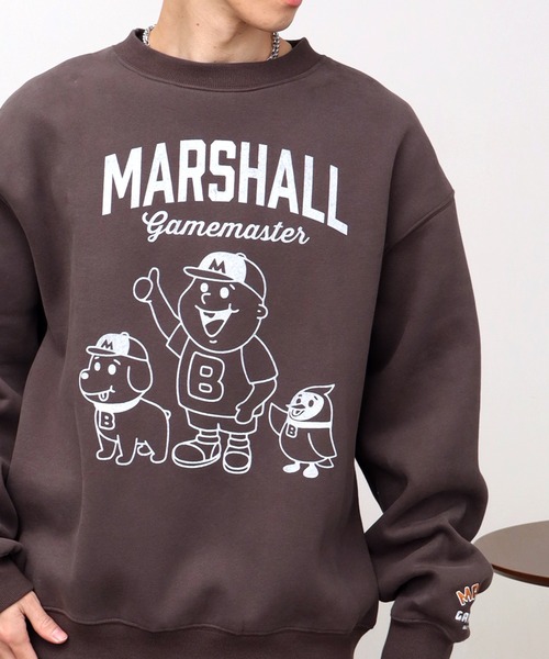 MARSHALL GAMEMASTER(マーシャルゲームマスター)の「【MARSHALL GAMEMASTER/マーシャル ゲームマスター】Vintage Mascot Crewneck Sweat/ヴィンテージ マスコット クルーネック スウェット(スウェット・メンズ・アッシュグレー/ブラック/チャコールグレー・XL/L/M)」の2枚目の写真