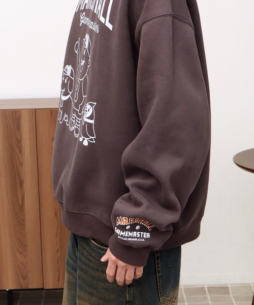 MARSHALL GAMEMASTER(マーシャルゲームマスター)の「【MARSHALL GAMEMASTER/マーシャル ゲームマスター】Vintage Mascot Crewneck Sweat/ヴィンテージ マスコット クルーネック スウェット(スウェット・メンズ・アッシュグレー/ブラック/チャコールグレー・XL/L/M)」の6枚目の写真
