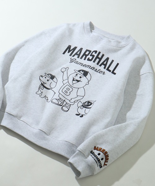 MARSHALL GAMEMASTER(マーシャルゲームマスター)の「【MARSHALL GAMEMASTER/マーシャル ゲームマスター】Vintage Mascot Crewneck Sweat/ヴィンテージ マスコット クルーネック スウェット(スウェット・メンズ・アッシュグレー/ブラック/チャコールグレー・XL/L/M)」の13枚目の写真