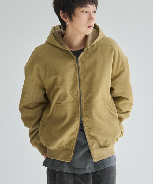 セール】ヴィンテージフードパーカー春用ボンバージャケット