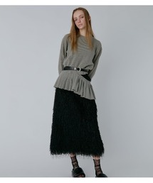 セール】ラッフルミディスカート / Ruffle Midi Skirt（スカート）｜LE