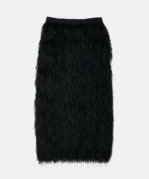 LE CIEL BLEU(ルシェルブルー)の「グリッターフリンジスカート / Glitter Fringe Skirt(スカート・レディース・ブラック・38/36/34)」の4枚目の写真