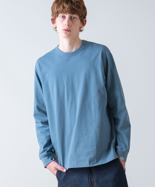rehacer(レアセル)の「rehacer : Aged Cotton Flower Hem L/S CS / エイジド コットン フラワーヘム ロングスリーブカットソー(Tシャツ/カットソー・メンズ・ブルー/ベージュ/ブラック/ホワイト・LARGE/MEDIUM/SMALL/X-LARGE)」の4枚目の写真