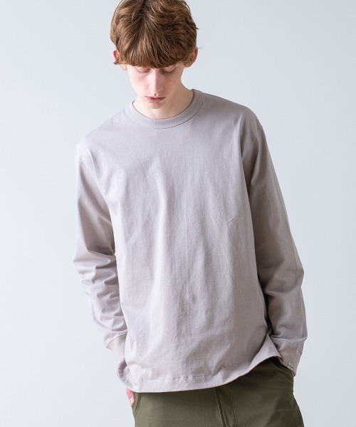rehacer(レアセル)の「rehacer : Aged Cotton Flower Hem L/S CS / エイジド コットン フラワーヘム ロングスリーブカットソー(Tシャツ/カットソー・メンズ・ブルー/ベージュ/ブラック/ホワイト・LARGE/MEDIUM/SMALL/X-LARGE)」の10枚目の写真