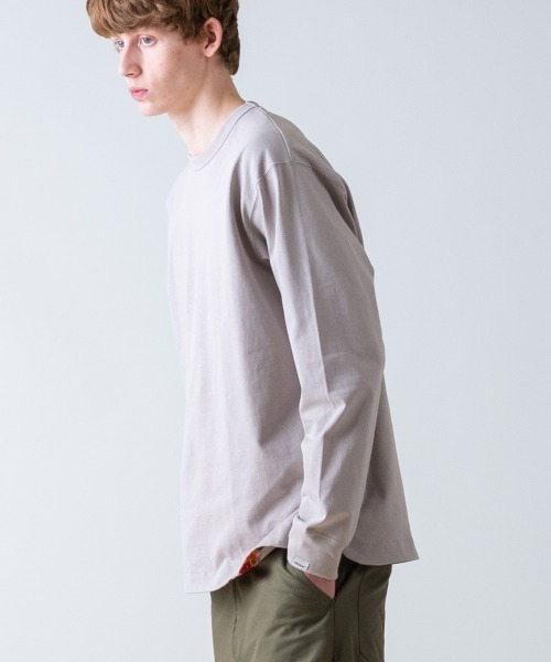 rehacer(レアセル)の「rehacer : Aged Cotton Flower Hem L/S CS / エイジド コットン フラワーヘム ロングスリーブカットソー(Tシャツ/カットソー・メンズ・ブルー/ベージュ/ブラック/ホワイト・LARGE/MEDIUM/SMALL/X-LARGE)」の11枚目の写真